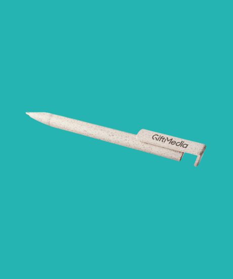Stylo à bille en paille de blé et support pour téléphone Medan